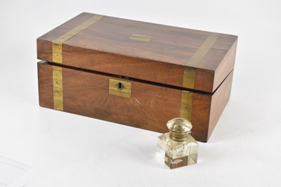 Lot 542 - A Victorian brass bound writing slope, width...