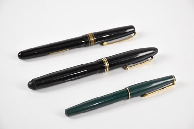 Lot 590 - Three vintage fountain pens, including a...