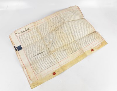 Lot 917 - An 18th century indenture dated 1759, with...