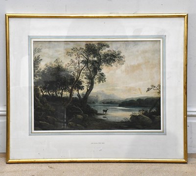 Lot 812 - FOLLOWER OF JOHN VARLEY; watercolour, river...