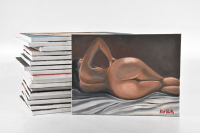 Lot 890 - ALEX WHITTLE; eighteen oils on canvas, erotic...