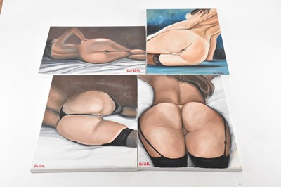 Lot 890 - ALEX WHITTLE; eighteen oils on canvas, erotic...