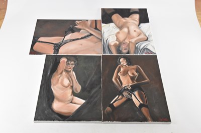 Lot 890 - ALEX WHITTLE; eighteen oils on canvas, erotic...