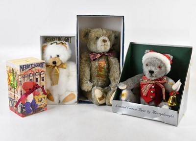 Lot 1147 - MERRYTHOUGHT; a collection of four boxed bears...