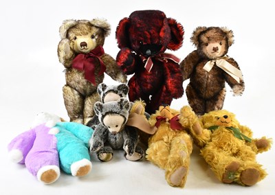 Lot 1150 - MERRYTHOUGHT; a collection of eight teddy...