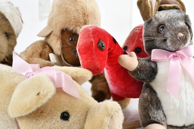 Lot 1143 - MERRYTHOUGHT; a collection of seven teddies...