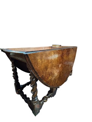 Lot 90 - A 17th century style large oak gateleg table,...