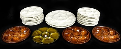 Lot 647 - LONGCHAMP; a pair of oyster dishes, diameter...