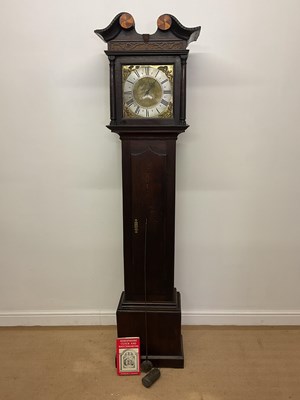 Lot 326 - THOMAS WOODRUFF; a 19th century oak longcase...