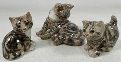 Lot 158 - WINSTANLEY; a group of three tabby cats, the...