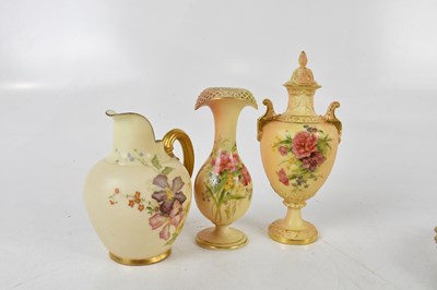 Lot 1604 - ROYAL WORCESTER; a collection of blush ivory...