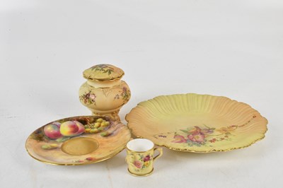 Lot 1604 - ROYAL WORCESTER; a collection of blush ivory...