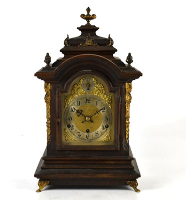 Lot 1238 - A late 19th century German mantel clock with...