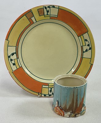 Lot 164 - CLARICE CLIFF; a dinner plate in 'Branch and...