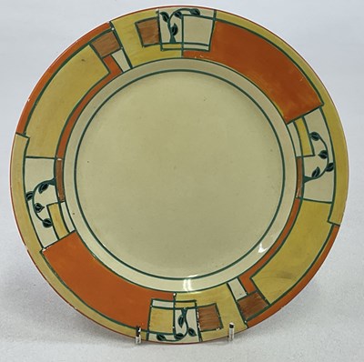 Lot 164 - CLARICE CLIFF; a dinner plate in 'Branch and...