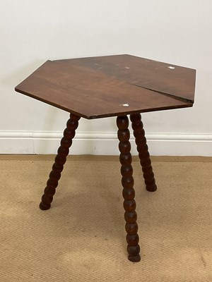 Lot 495 - A mahogany gypsy table with bobbin turned legs...