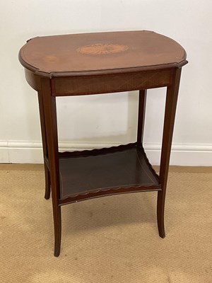 Lot 496 - An Edwardian marquetry occasional table with...