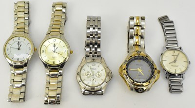 Lot 1631 - Seven gentleman's wristwatches, all with...