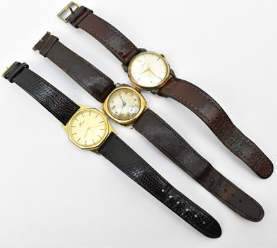 Lot 1636 - Three vintage gentleman's wristwatches...
