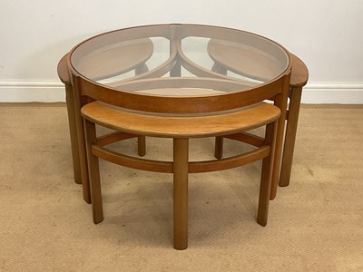 Lot 420 - NATHAN; a mid 20th century 'Trinity' teak nest...