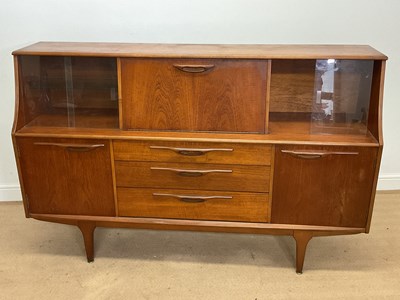 Lot 473 - JENTIQUE; a mid 20th century teak high board,...