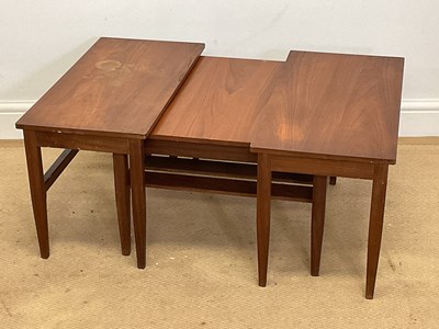 Lot 474 - MYER; a mid 20th century teak nest of tables,...