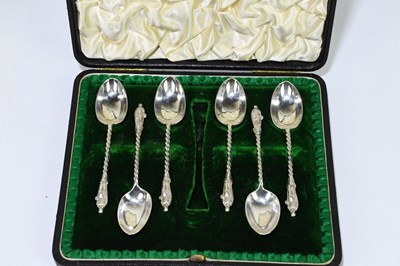 Lot 2074 - A set of six George V hallmarked silver...