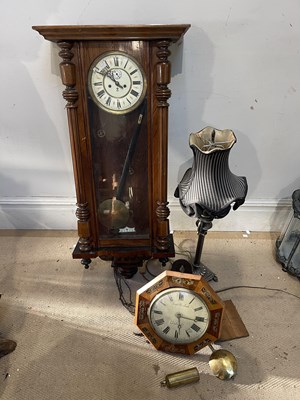 Lot 1269 - JOSEPH BANBECK EDINBURGH; an inlaid wall clock,...