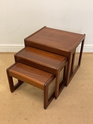 Lot 468 - A mid 20th century teak nest of tables, height...