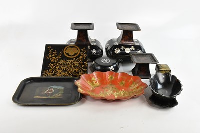 Lot 505 - A collection of lacquered items, to include...