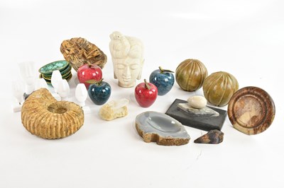 Lot 506 - A collection of modern stone carvings,...