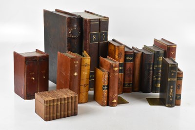 Lot 453 - A collection of four book deception boxes, a...