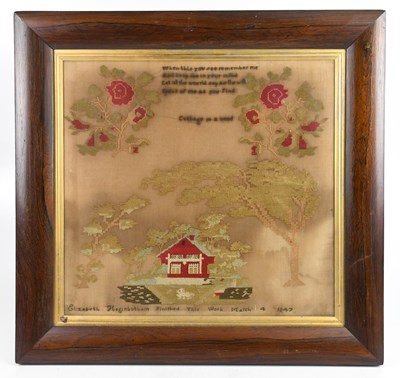 Lot 164 - A 19th century needlework sampler, by...