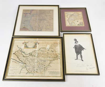 Lot 794 - A Saxton map of Cumbria, a map for the London...