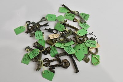 Lot 576 - A collection of antique keys, the majority...