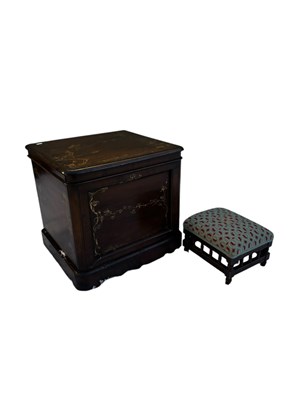 Lot 325 - A Victorian mahogany painted commode with...