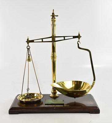 Lot 791 - W & T AVERY; a set of balance scales and...