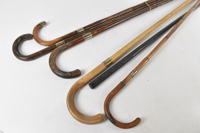 Lot 507 - A group of assorted walking canes and sticks,...