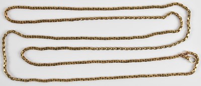 Lot 1432 - A 19th century 9ct rose gold muff chain with...