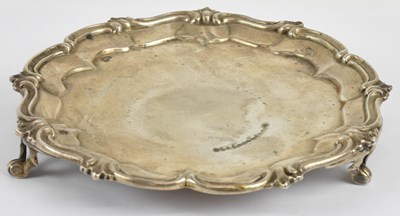 Lot 1122 - A Victorian hallmarked silver salver, London...