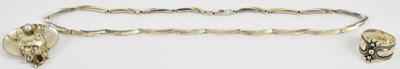 Lot 1440 - A 925 hallmarked silver Danish necklace,...