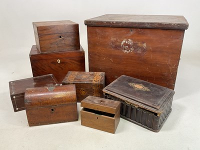 Lot 27 - A quantity of wooden boxes constructed of...