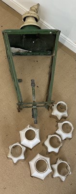 Lot 357 - A Victorian metal lantern frame (af), height...