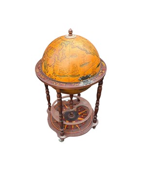 Lot 79 - A reproduction globe drinks cabinet with...