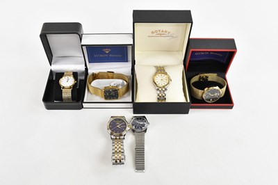 Lot 668 - Six modern gentleman’s wristwatches,...