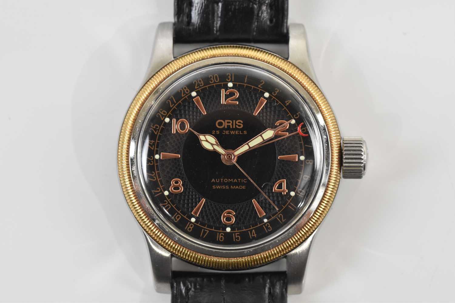 Lot 663 - ORIS; a gentleman’s stainless steel automatic...