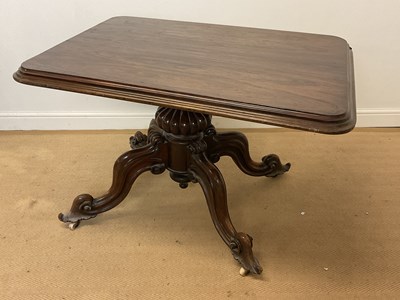 Lot 406 - A Victorian centre table, the rectangular...