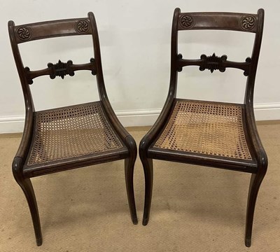 Lot 512 - A pair of early 19th century mahogany bergère...