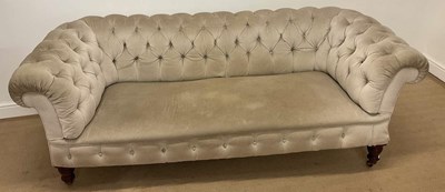 Lot 404 - A 19th century button upholstered Chesterfield...