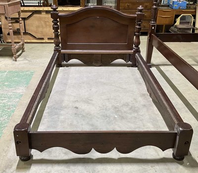 Lot 410 - A Victorian mahogany half tester bed, the...